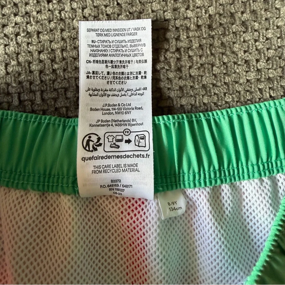 Mini Boden Boys Swim Shorts Trunks Red Seagull Print 8-9Y Beach Swimming Summer
